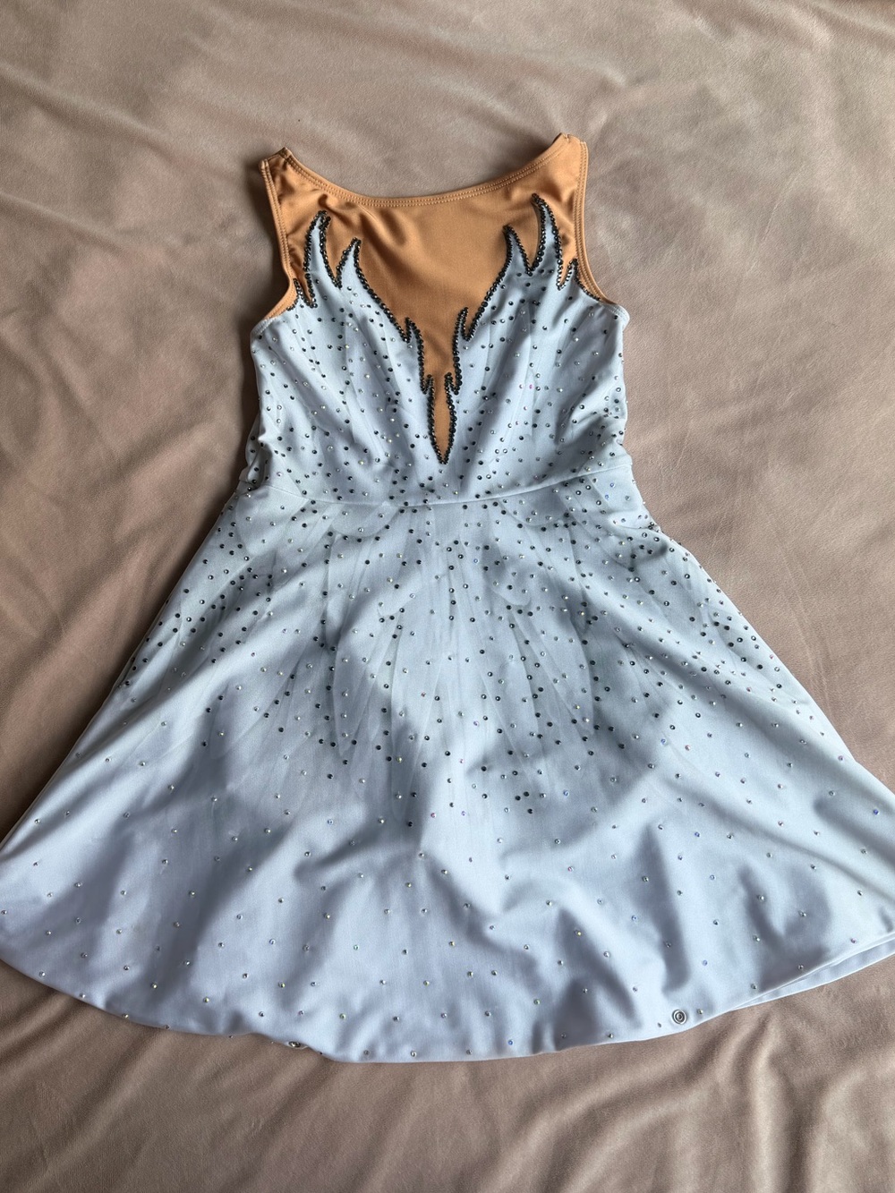 Hamilton White and Tan Embellished Dance Costume that is Interchangeable
